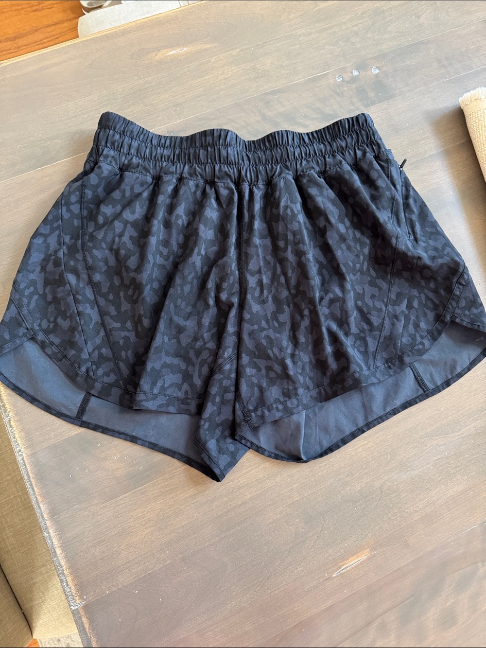 lululemon athletica Black Subtle Leopard Athletic Shorts